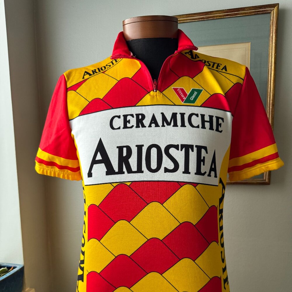 Ceramiche Ariostea Italy Bicycle Race Jersey sz VI (US L) Vittori Gianni